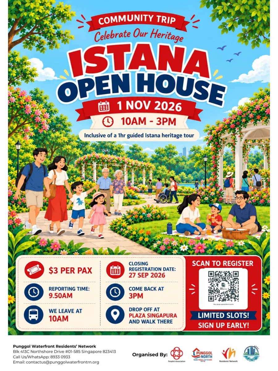 Poster for Community Trip to the Istana Open House! πΈπ¬
