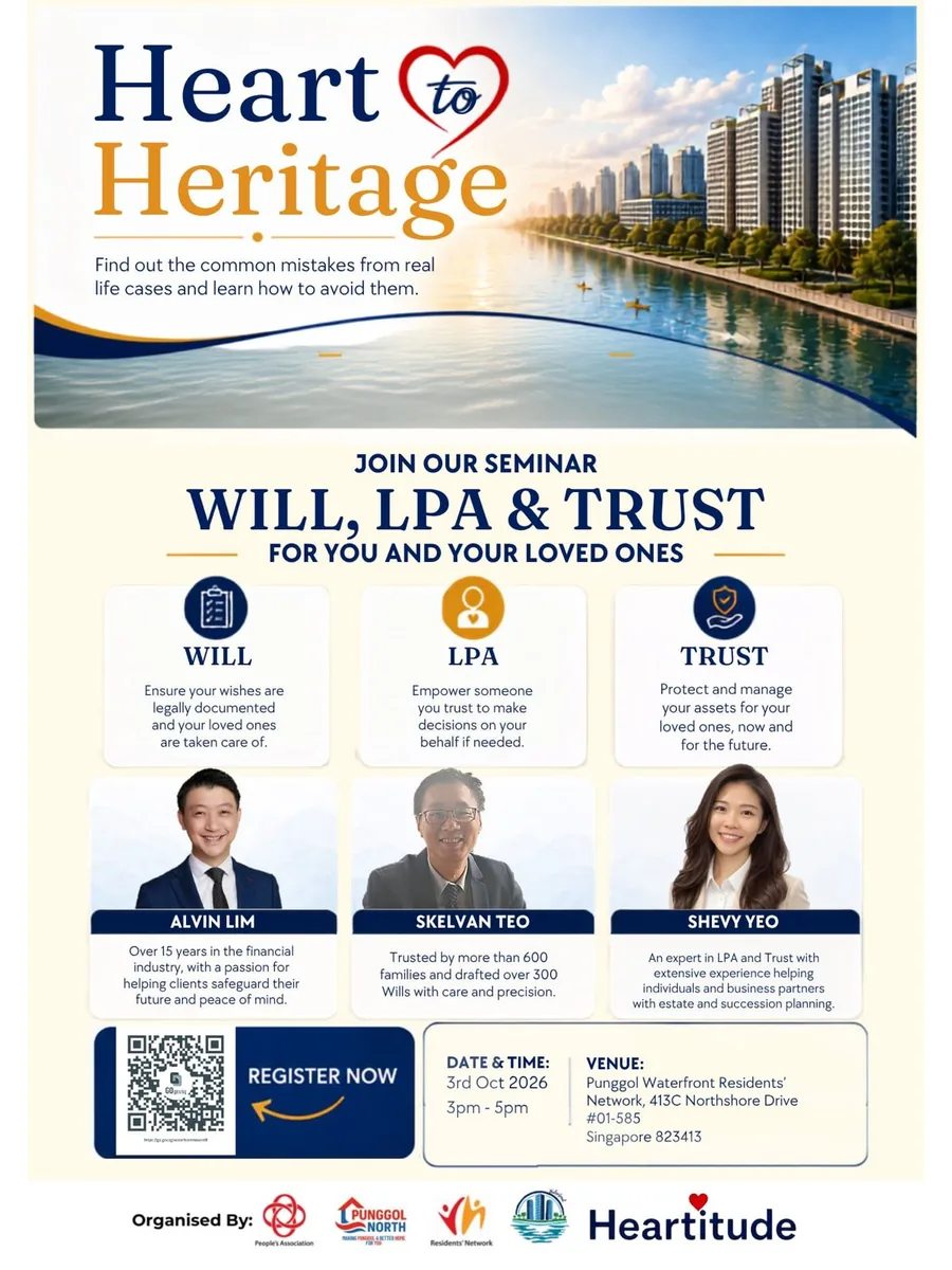 Poster for Heart to Heritage: Will, LPA & Trust Seminar
