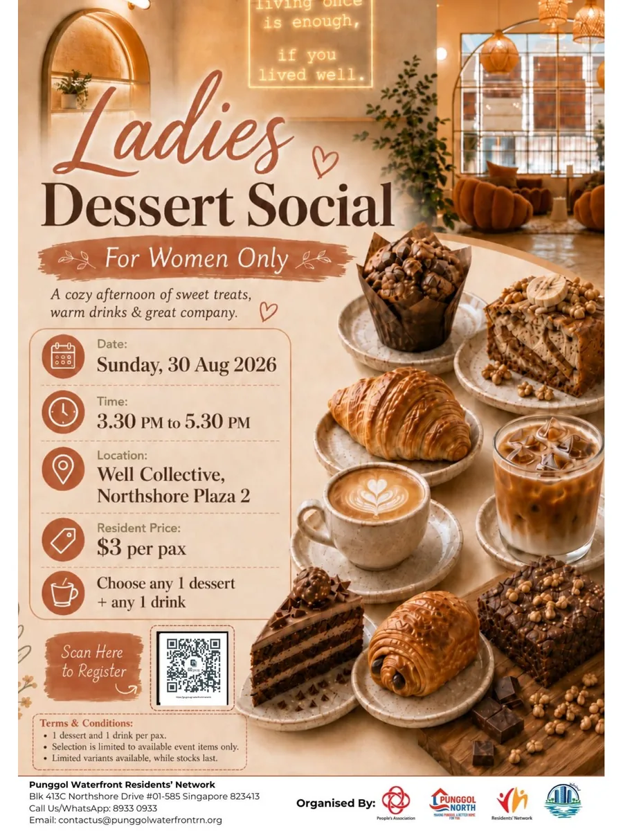 Poster for Ladies Dessert Social @ Wells Collective