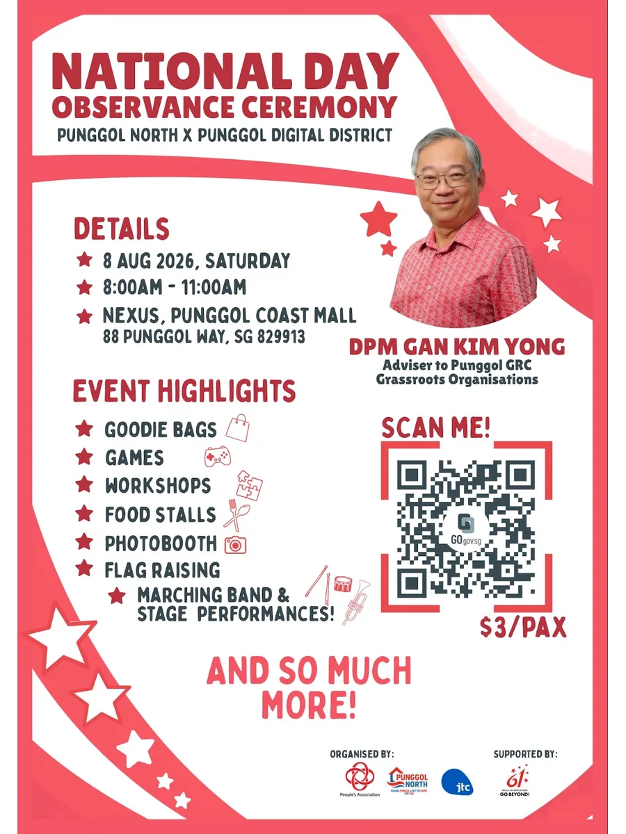 Poster for 🇸🇬 National Day Observance Ceremony 2026 🇸🇬
