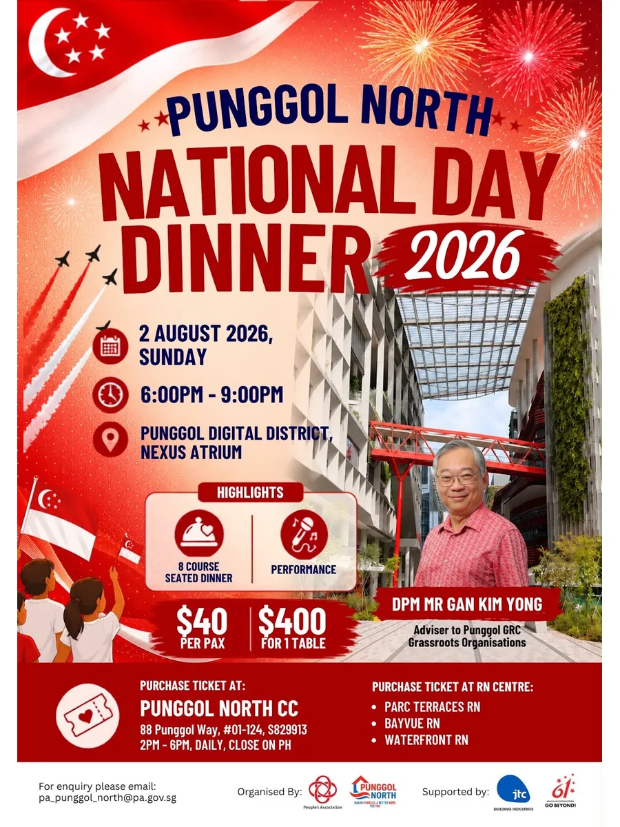 Poster for 🇸🇬 Celebrate National Day with Punggol North! 🇸🇬