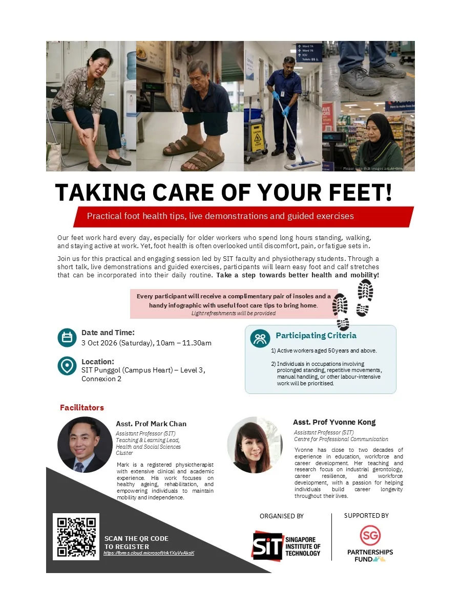 Poster for SIT Speaker Series: Take Care of Your Feet!