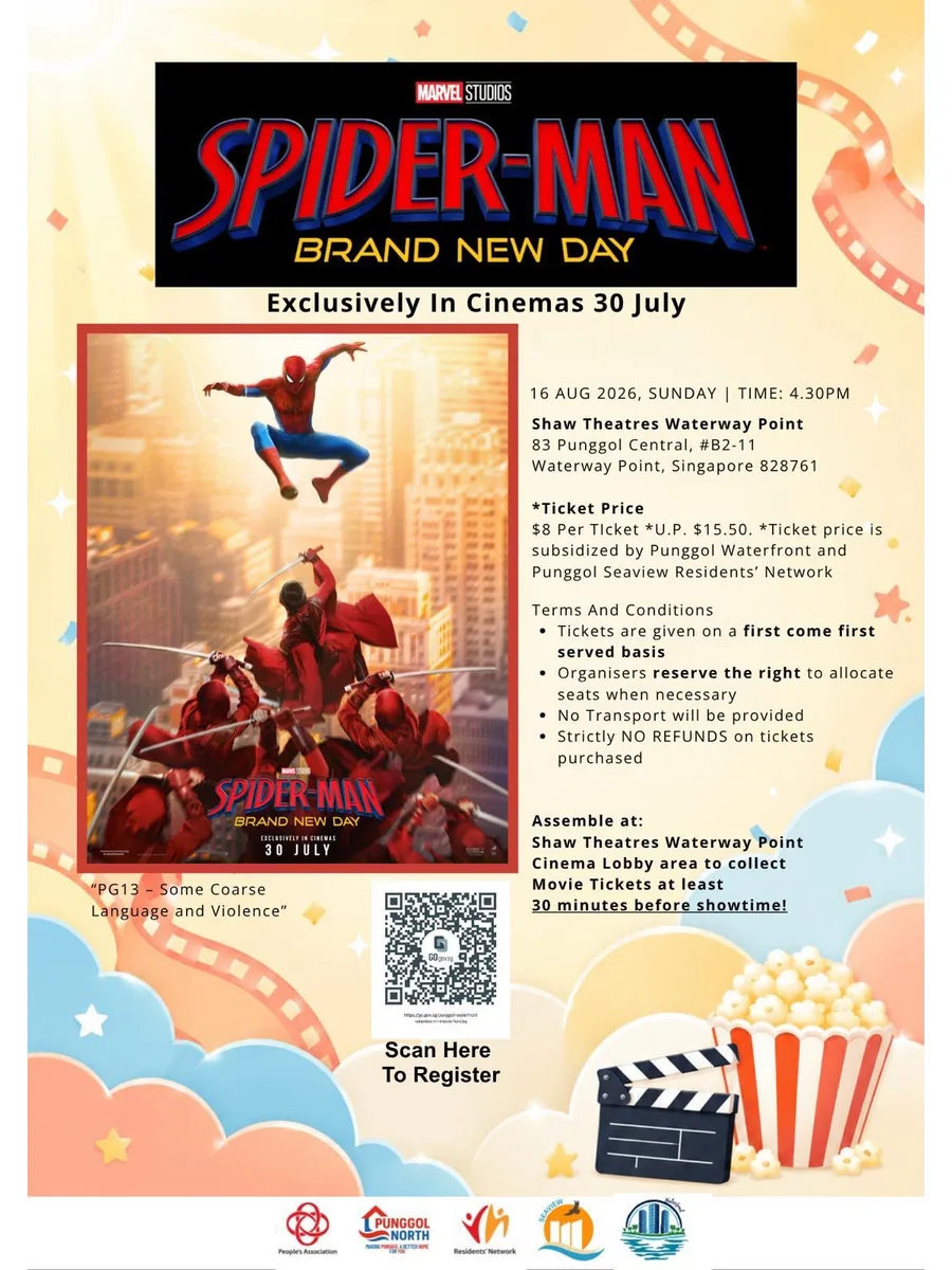 Poster for Spider Man: Brand New Day Movie Screening!